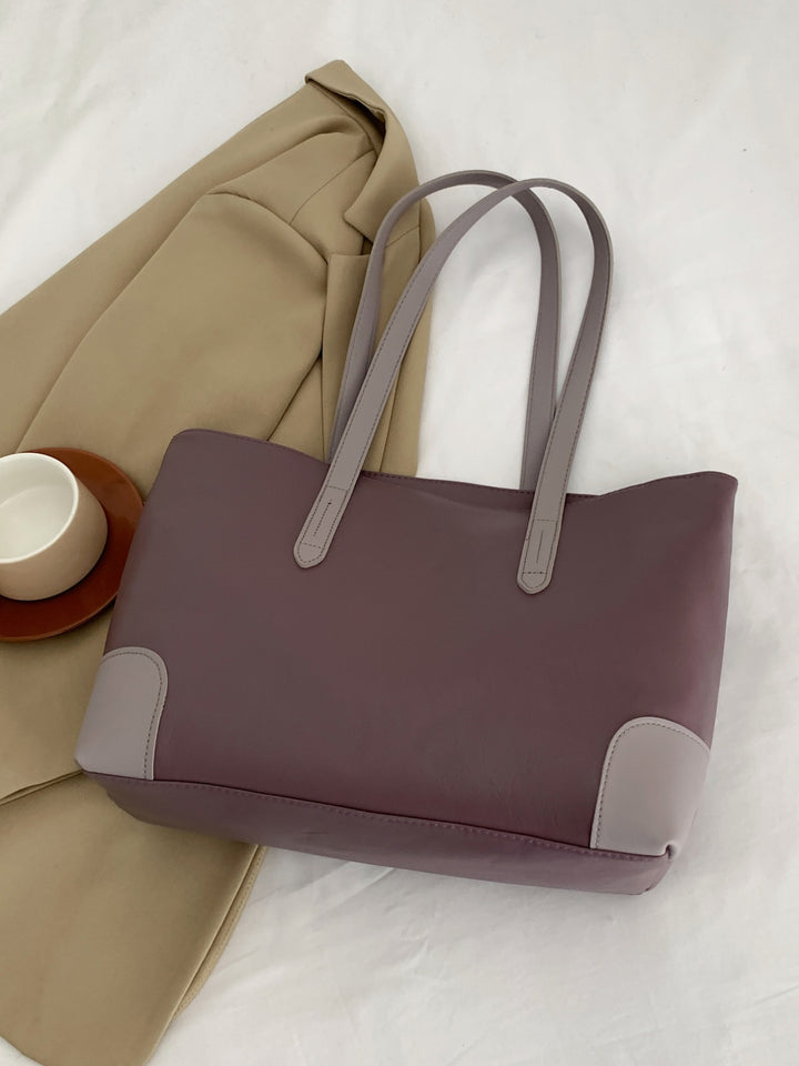 PU Leather Medium Tote Bag for Everyday Use