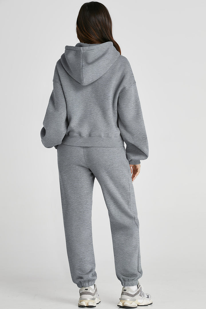 Dropped Shoulder Hoodie & Pants Active Set