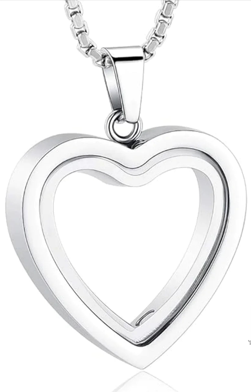 Stainless Steel Heart Cremation Pendant for Remembrance