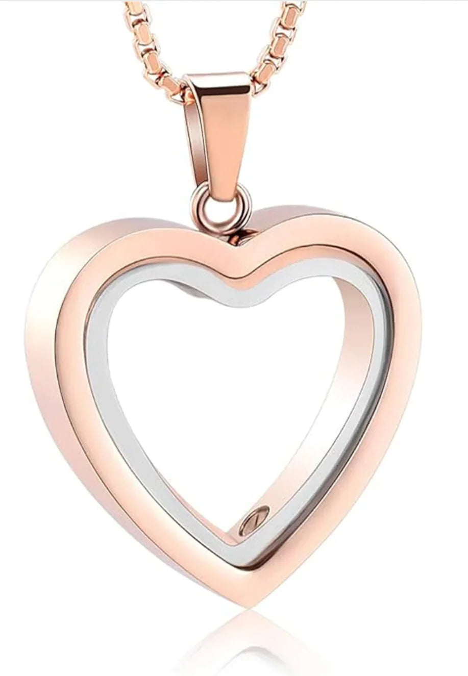 Stainless Steel Heart Cremation Pendant for Remembrance