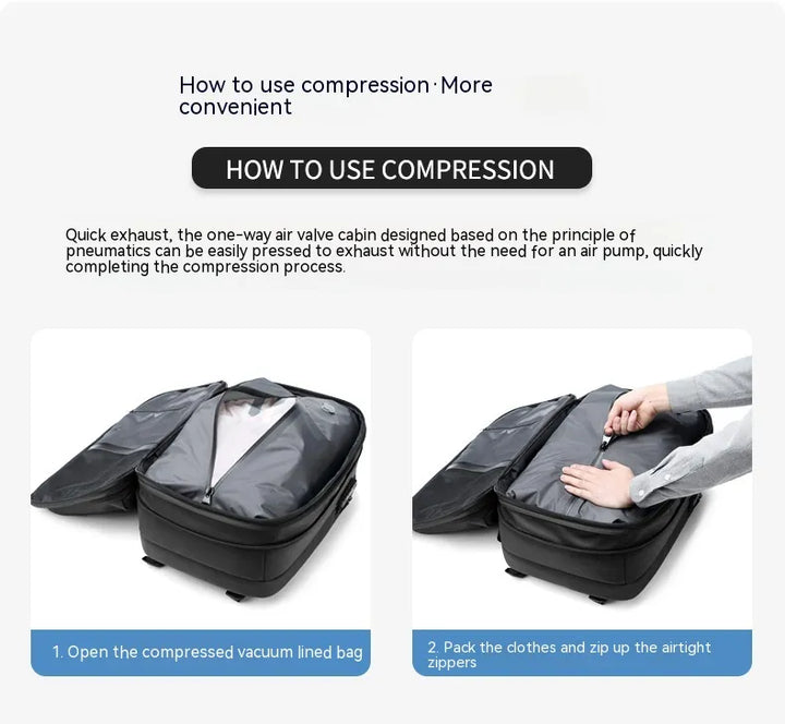 Large-Capacity Vacuum Compression Backpack