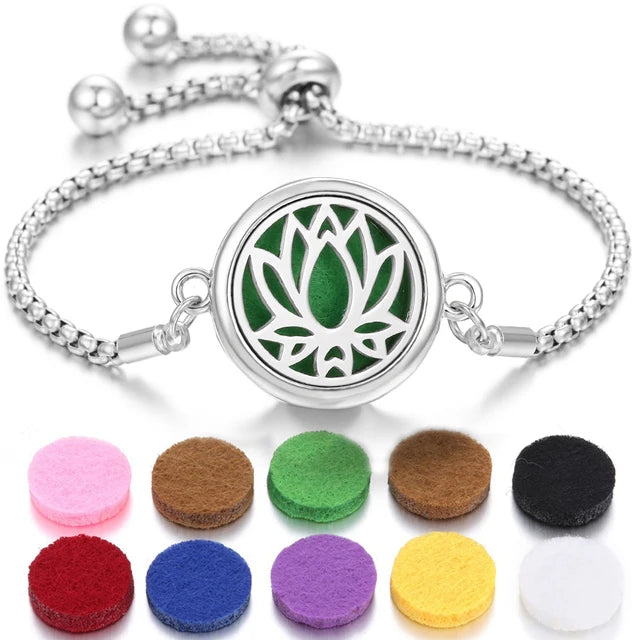 Aromatherapy Stainless Steel Diffuser Bracelet for Relaxation